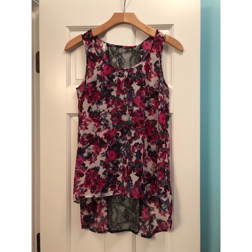 Maurices Floral Blouse with Lace